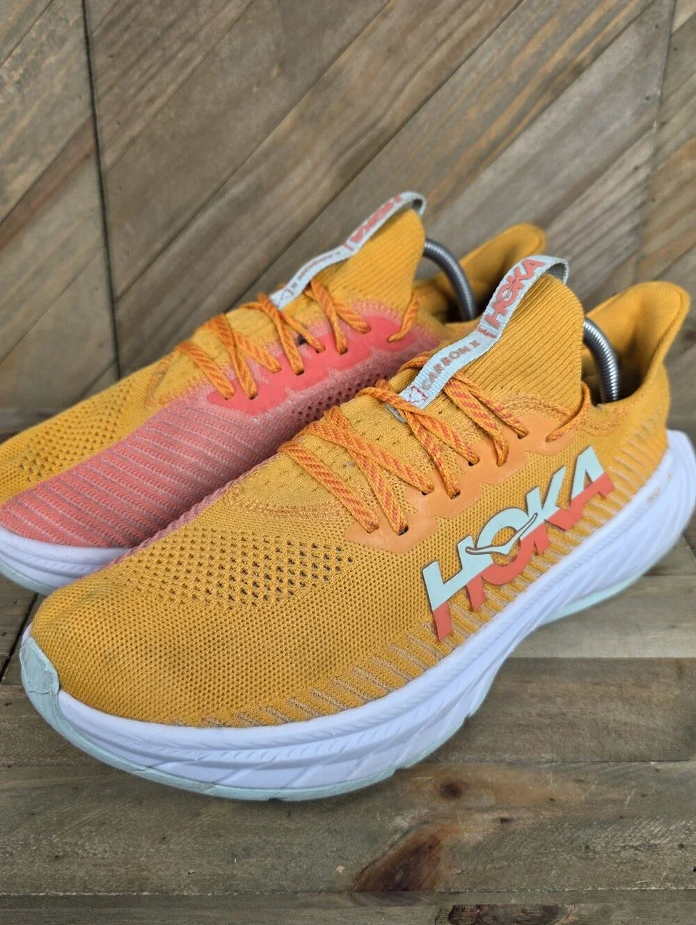 Hoka Carbon X 3 Mens Athletic Running Shoes Size 10 D Radiant Yellow 1123192